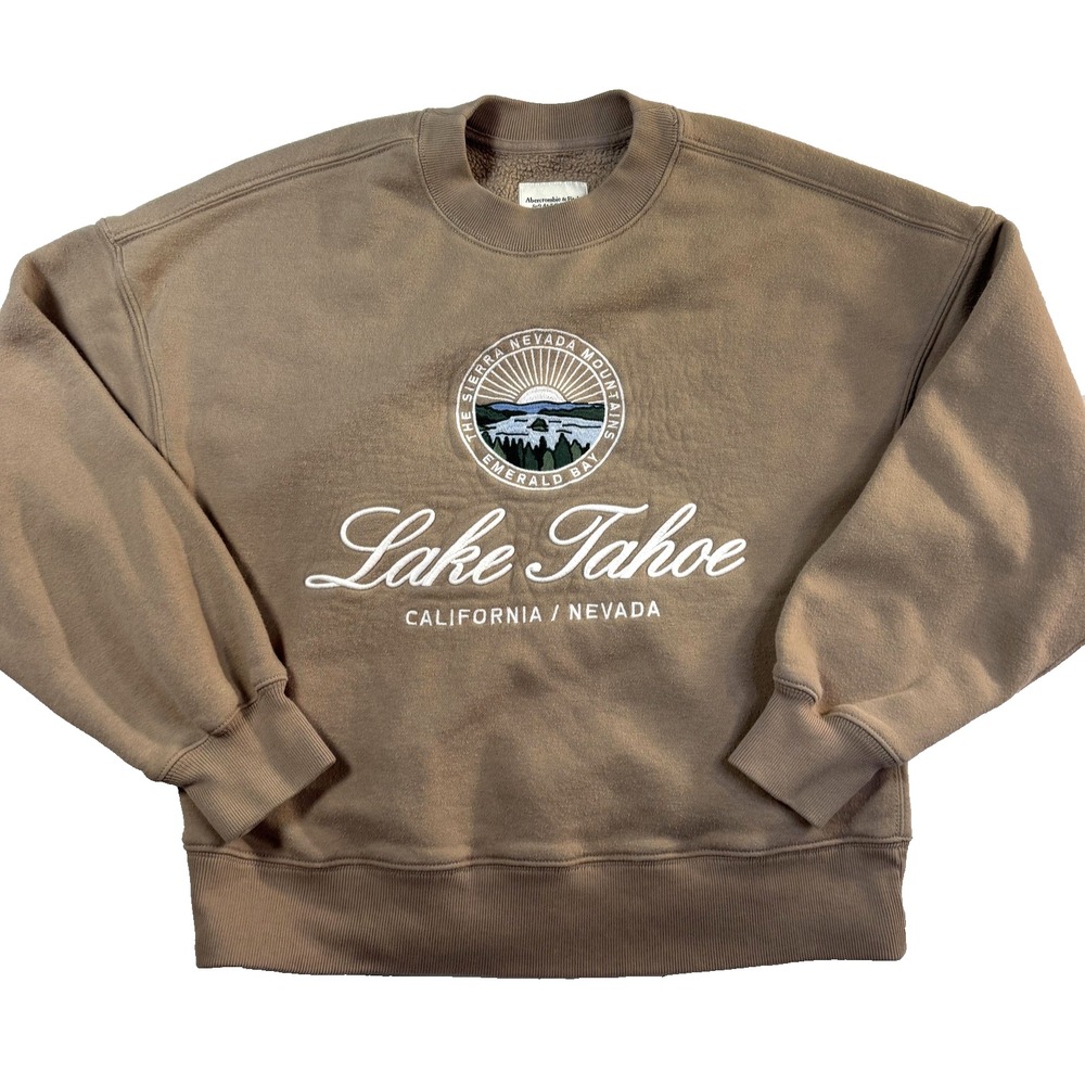 Abercrombie & Fitch Lake Tahoe Sherpa Lined Sweatshirt Women S Oversized Y2K